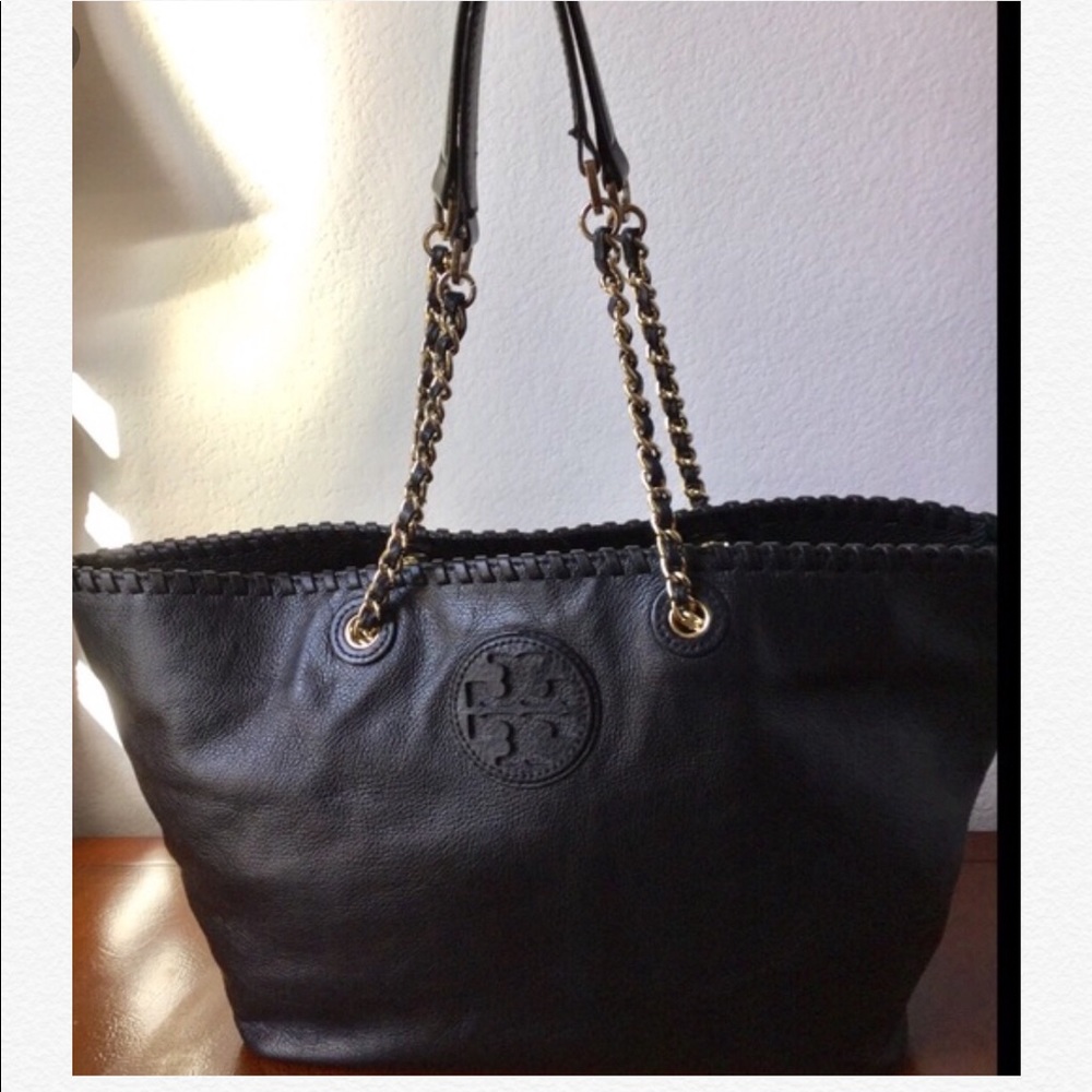 Large Tory Burch Marion East-West Leather Tote